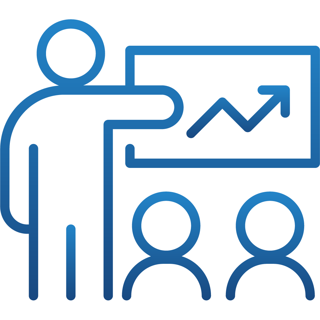 person leading a meeting