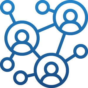 Icon showing connected people